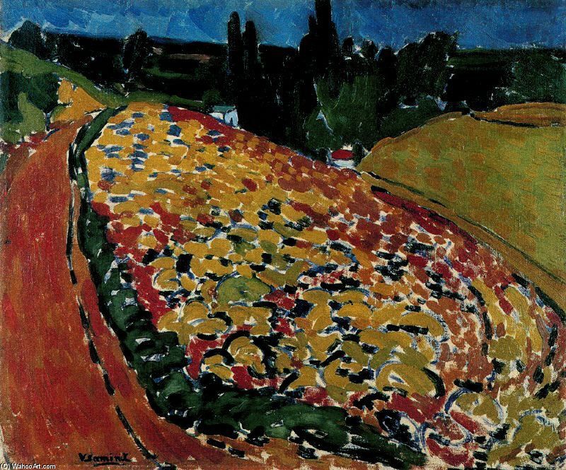 WikiOO.org - Εγκυκλοπαίδεια Καλών Τεχνών - Ζωγραφική, έργα τέχνης Maurice De Vlaminck - The Hills at Rueil