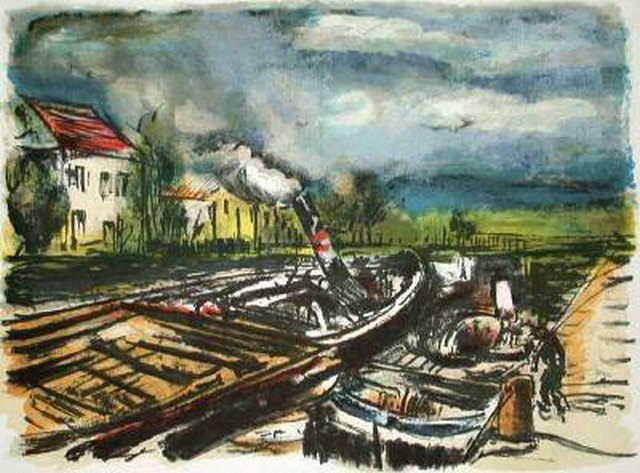 Wikioo.org - The Encyclopedia of Fine Arts - Painting, Artwork by Maurice De Vlaminck - Tugs