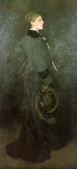 WikiOO.org - Encyclopedia of Fine Arts - Maalaus, taideteos James Abbott Mcneill Whistler - Arrangement in Brown and Black, Miss Rosa Corder