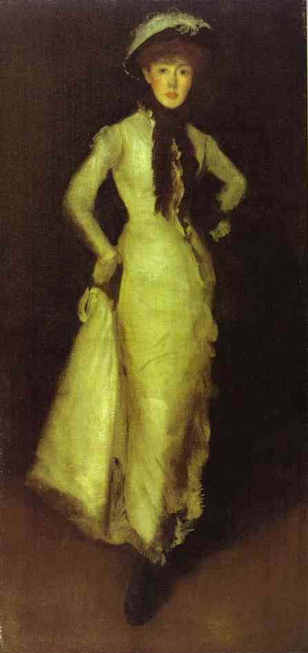 WikiOO.org - Encyclopedia of Fine Arts - Festés, Grafika James Abbott Mcneill Whistler - Arrangement in White and Black