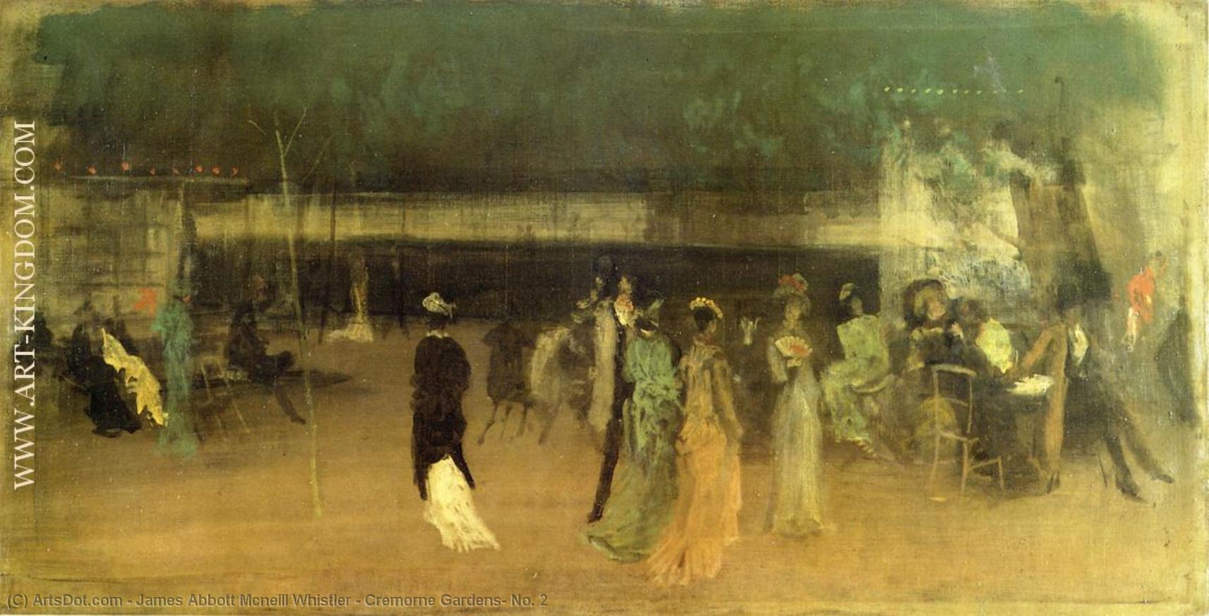 Wikioo.org - The Encyclopedia of Fine Arts - Painting, Artwork by James Abbott Mcneill Whistler - Cremorne Gardens, No. 2