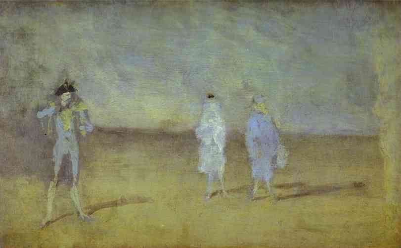 WikiOO.org - Encyclopedia of Fine Arts - Maľba, Artwork James Abbott Mcneill Whistler - Harmony in Blue, The Duet