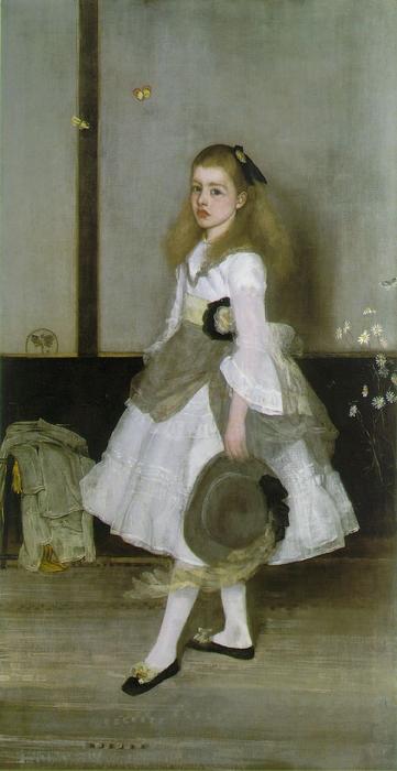 Wikioo.org - The Encyclopedia of Fine Arts - Painting, Artwork by James Abbott Mcneill Whistler - Harmony in Grey and Green, Miss Cicely Alexander