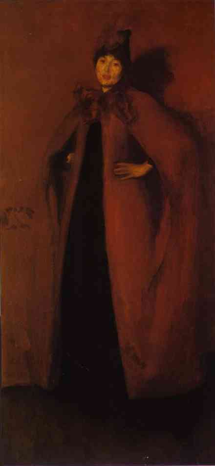 WikiOO.org - Енциклопедия за изящни изкуства - Живопис, Произведения на изкуството James Abbott Mcneill Whistler - Harmony in Red, Lamplight