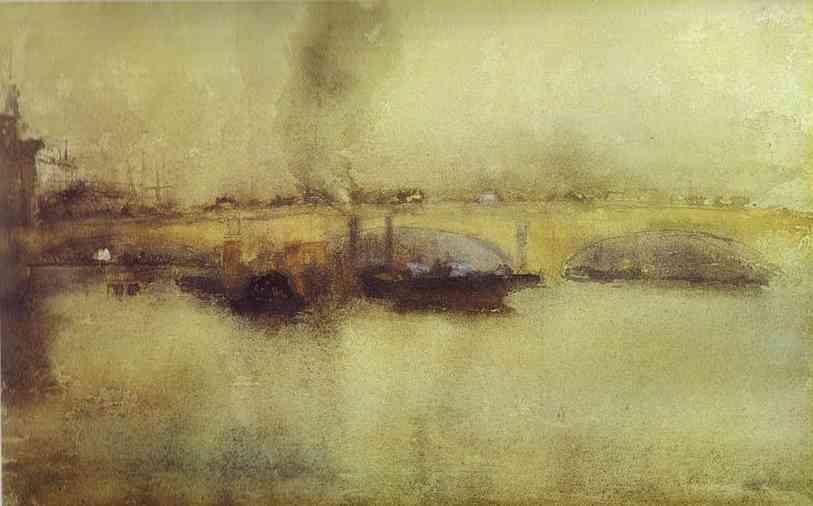 WikiOO.org - Encyclopedia of Fine Arts - Maľba, Artwork James Abbott Mcneill Whistler - London Bridge