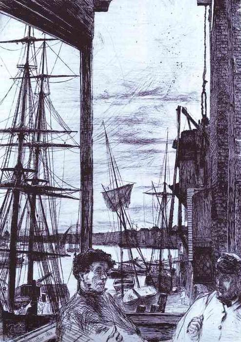 WikiOO.org - Енциклопедія образотворчого мистецтва - Живопис, Картини
 James Abbott Mcneill Whistler - Rotherhithe
