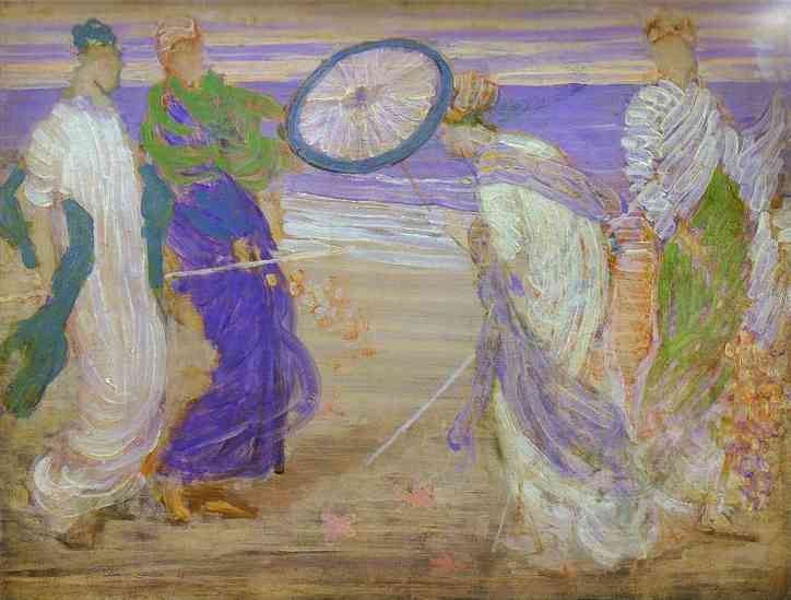 WikiOO.org - Енциклопедия за изящни изкуства - Живопис, Произведения на изкуството James Abbott Mcneill Whistler - Symphony in Blue and Pink