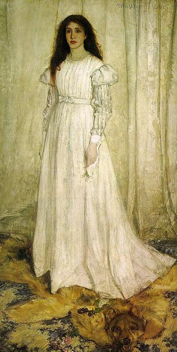 Wikioo.org - The Encyclopedia of Fine Arts - Painting, Artwork by James Abbott Mcneill Whistler - Symphony in White Number 1, The White Girl