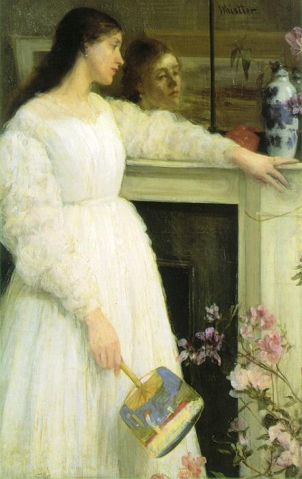 Wikioo.org - The Encyclopedia of Fine Arts - Painting, Artwork by James Abbott Mcneill Whistler - Symphony in White Number 2, The Little White Girl