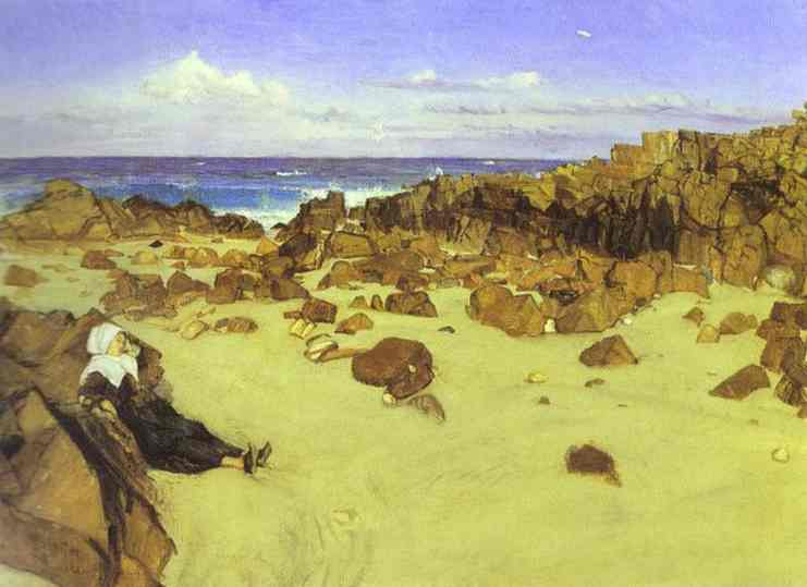 WikiOO.org - Encyclopedia of Fine Arts - Maalaus, taideteos James Abbott Mcneill Whistler - The Coast of Brittany