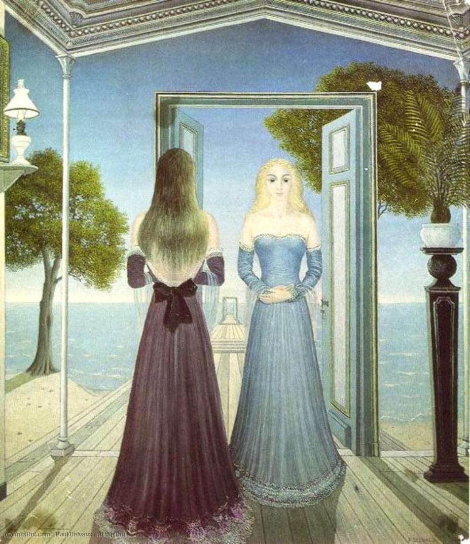 Wikioo.org - The Encyclopedia of Fine Arts - Painting, Artwork by Paul Delvaux - At the Door