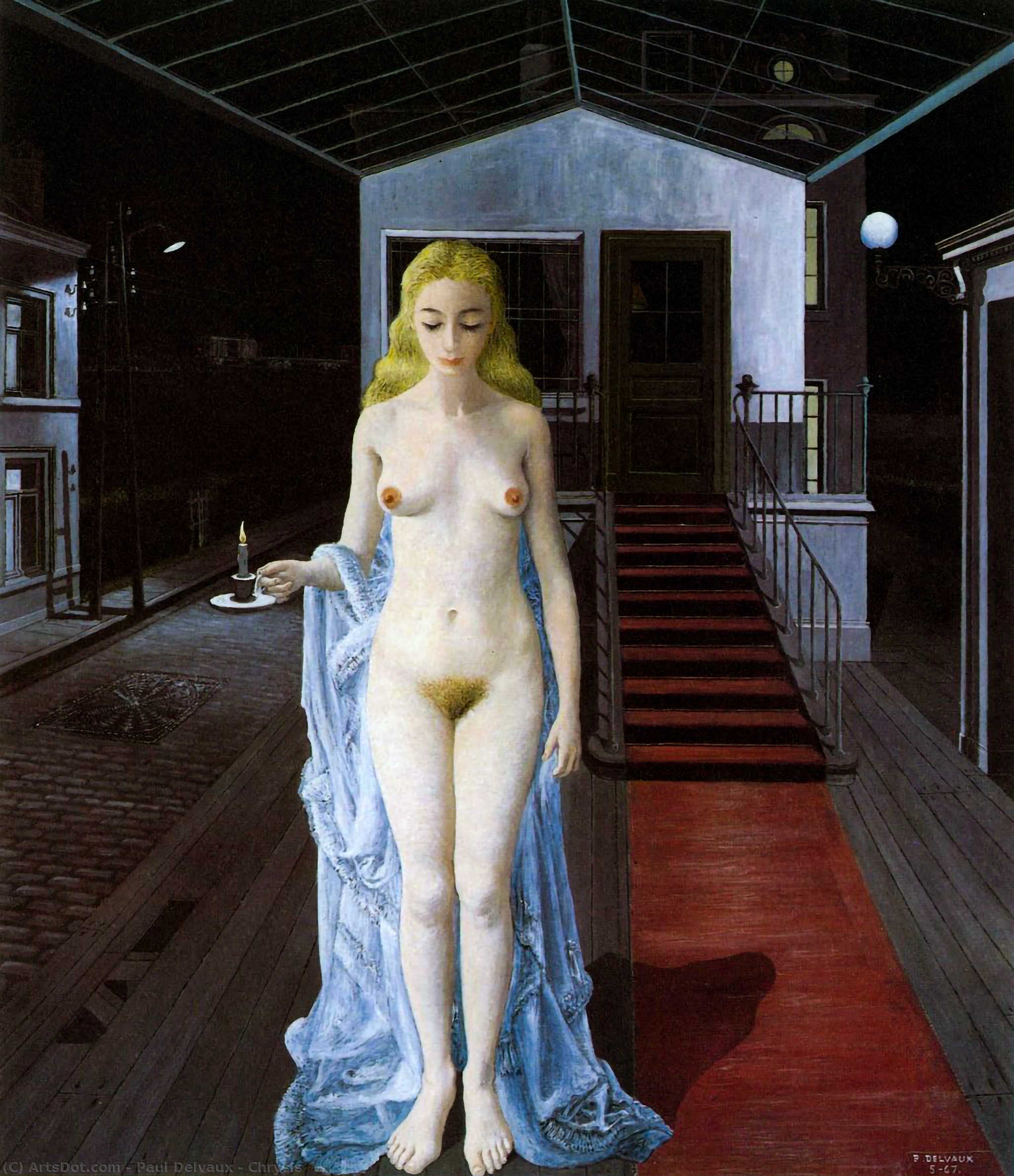 Wikioo.org - The Encyclopedia of Fine Arts - Painting, Artwork by Paul Delvaux - Chrysis