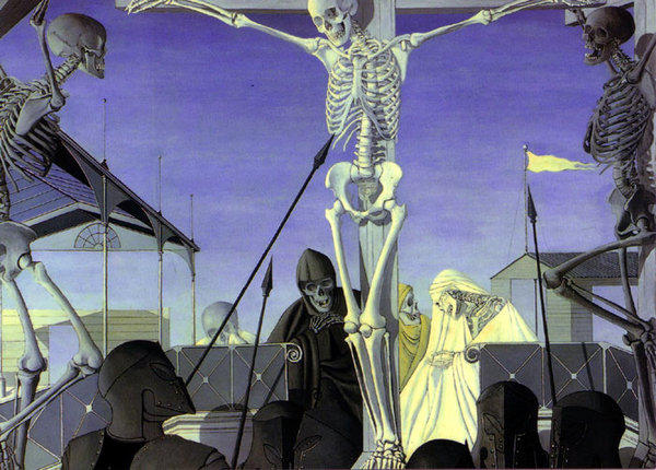 Wikioo.org - The Encyclopedia of Fine Arts - Painting, Artwork by Paul Delvaux - Crucifixion