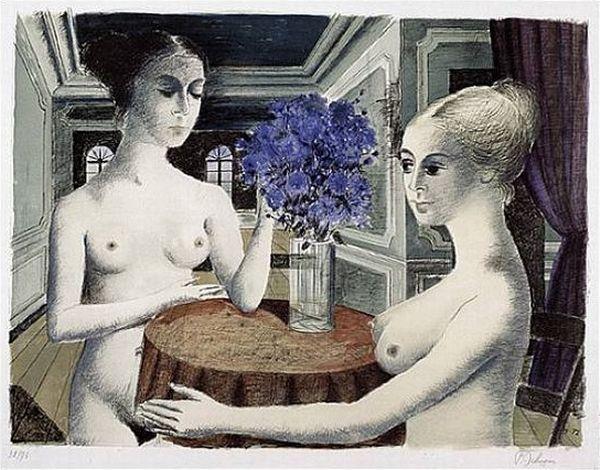 WikiOO.org - Encyclopedia of Fine Arts - Maalaus, taideteos Paul Delvaux - Silence