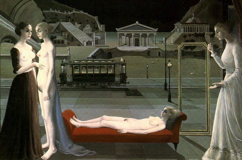 WikiOO.org - Encyclopedia of Fine Arts - Maleri, Artwork Paul Delvaux - The Appointment