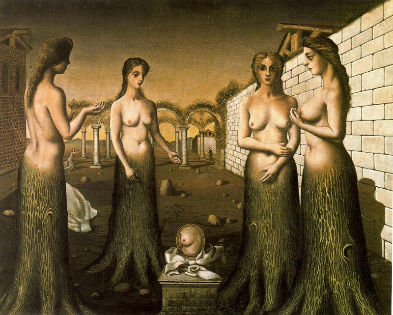 WikiOO.org - Encyclopedia of Fine Arts - Maalaus, taideteos Paul Delvaux - The Break of Day