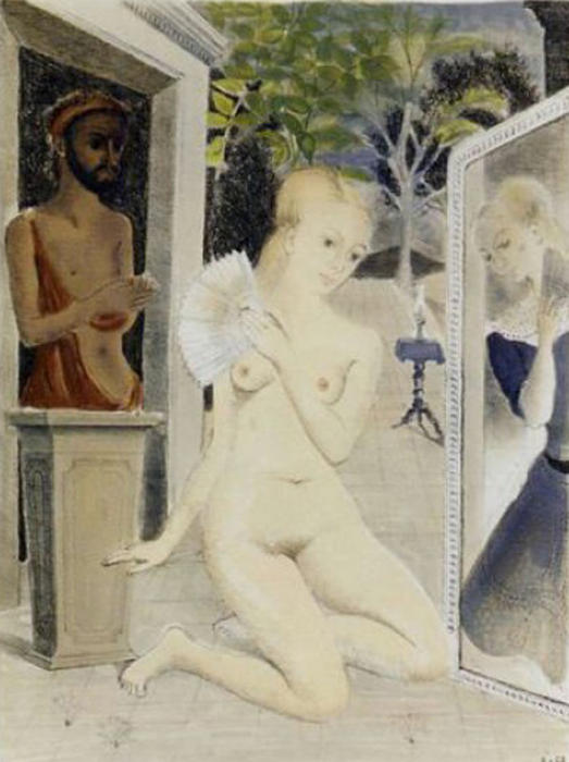 WikiOO.org - Encyclopedia of Fine Arts - Maľba, Artwork Paul Delvaux - The Fan