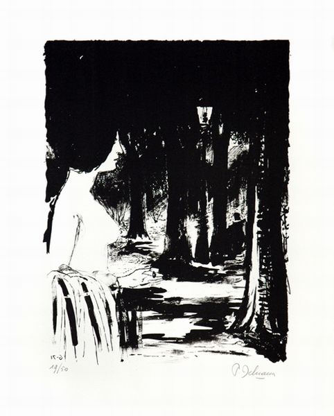 WikiOO.org - Encyclopedia of Fine Arts - Lukisan, Artwork Paul Delvaux - The Forest