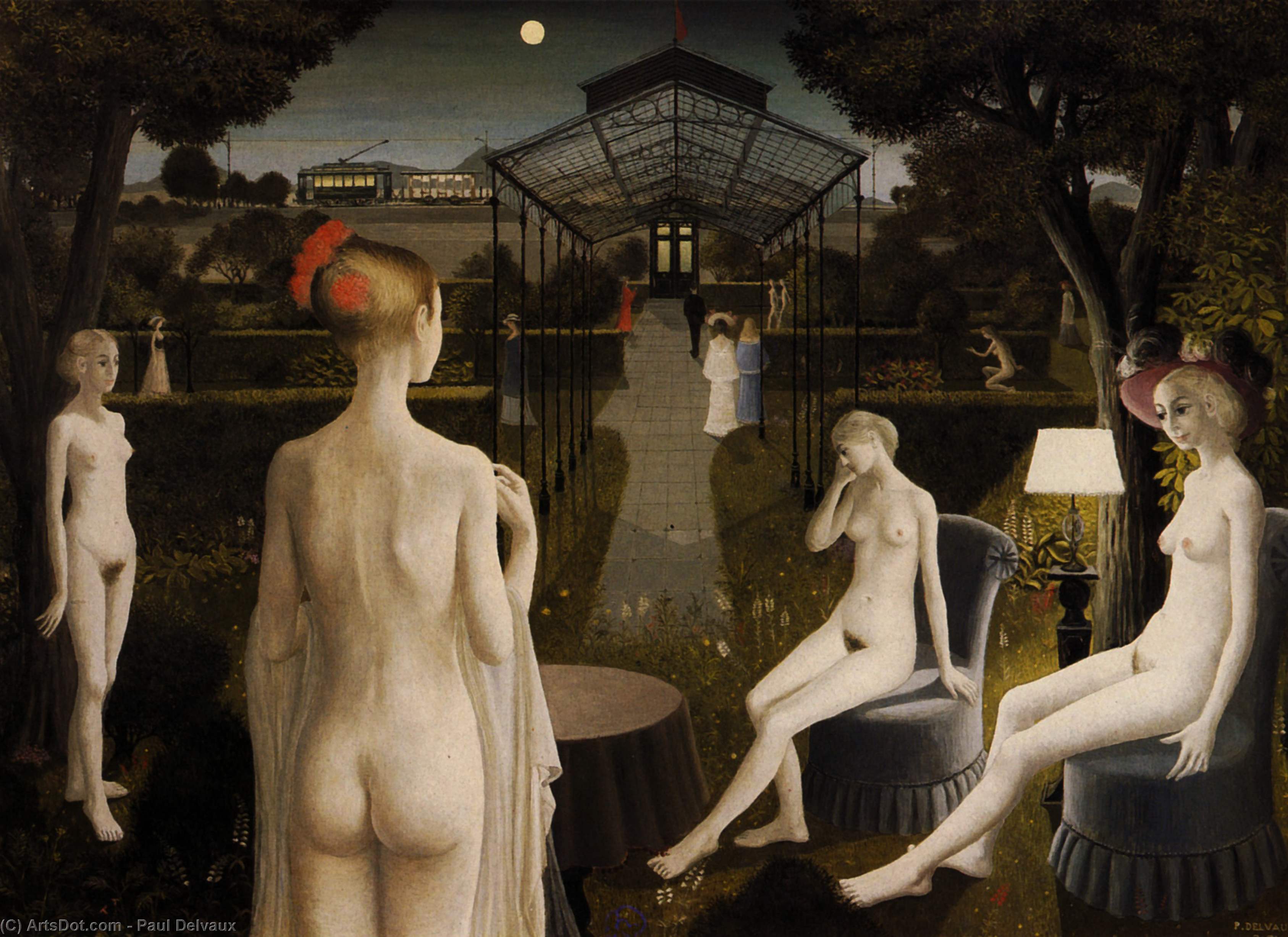 Wikioo.org - The Encyclopedia of Fine Arts - Painting, Artwork by Paul Delvaux - The Garden