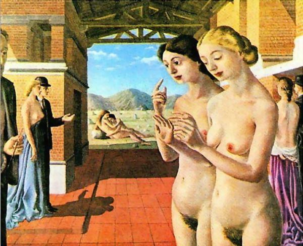 WikiOO.org - Encyclopedia of Fine Arts - Lukisan, Artwork Paul Delvaux - The Hands