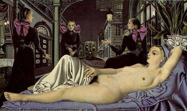 WikiOO.org - Encyclopedia of Fine Arts - Maalaus, taideteos Paul Delvaux - The Public Voice