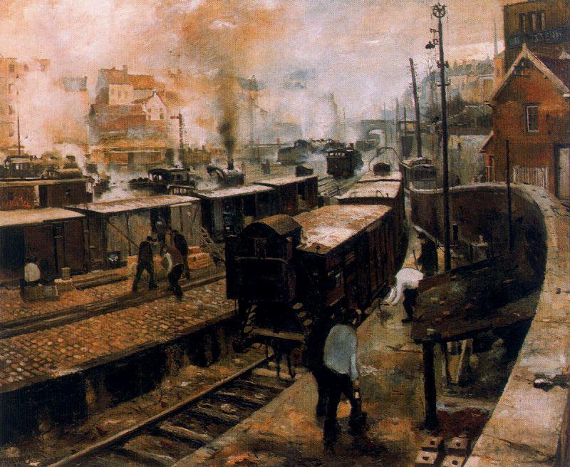 Wikioo.org – L'Enciclopedia delle Belle Arti - Pittura, Opere di Paul Delvaux - il ferrovia stazione  di  Lussemburgo