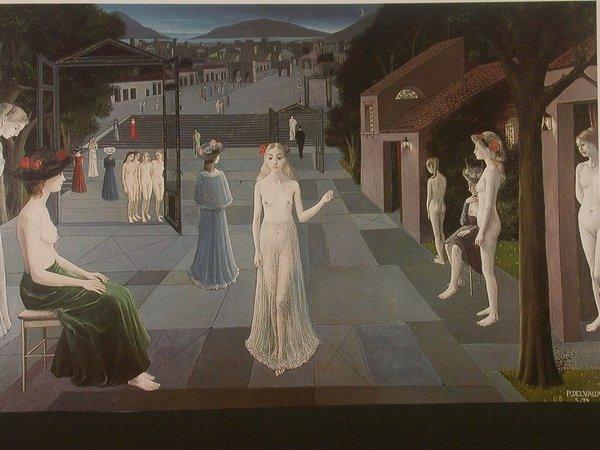 WikiOO.org - Encyclopedia of Fine Arts - Målning, konstverk Paul Delvaux - The sleepwalker