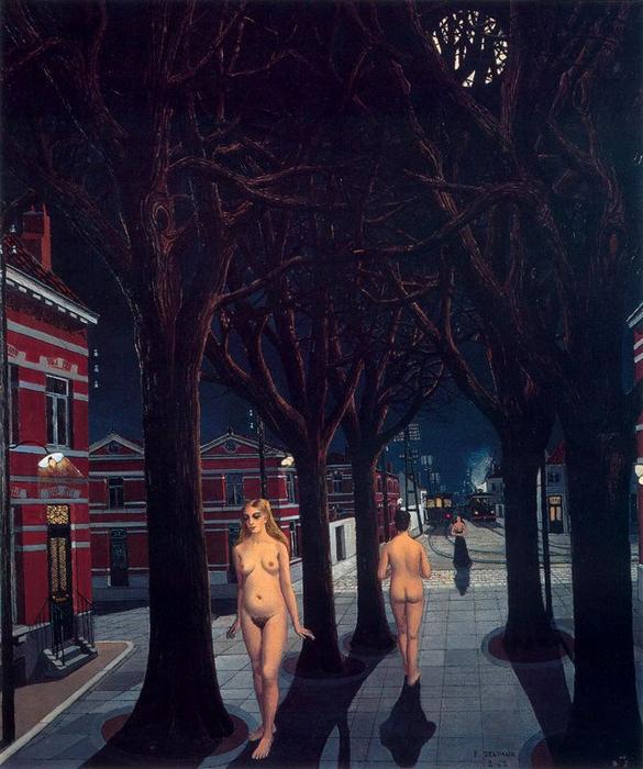 Wikioo.org - The Encyclopedia of Fine Arts - Painting, Artwork by Paul Delvaux - Women of gallantry