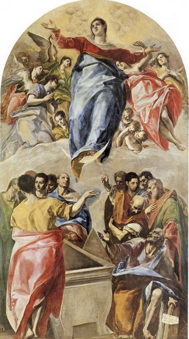 Wikioo.org - Die Enzyklopädie bildender Kunst - Malerei, Kunstwerk von El Greco (Doménikos Theotokopoulos) - mariä himmelfahrt