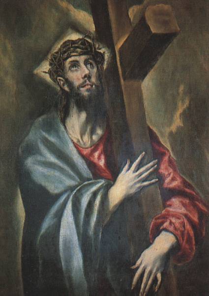 WikiOO.org - Encyclopedia of Fine Arts - Festés, Grafika El Greco (Doménikos Theotokopoulos) - Christ Carrying the Cross