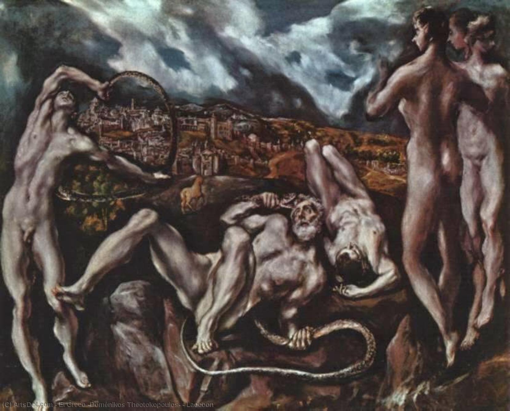 Wikioo.org - Die Enzyklopädie bildender Kunst - Malerei, Kunstwerk von El Greco (Doménikos Theotokopoulos) - Laokoon