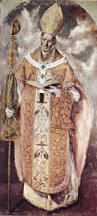 WikiOO.org - Енциклопедия за изящни изкуства - Живопис, Произведения на изкуството El Greco (Doménikos Theotokopoulos) - St. Ildelfonso