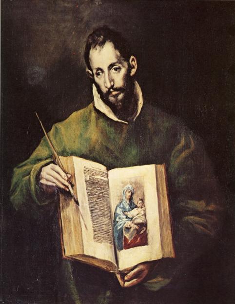 Wikioo.org - The Encyclopedia of Fine Arts - Painting, Artwork by El Greco (Doménikos Theotokopoulos) - St. Luke