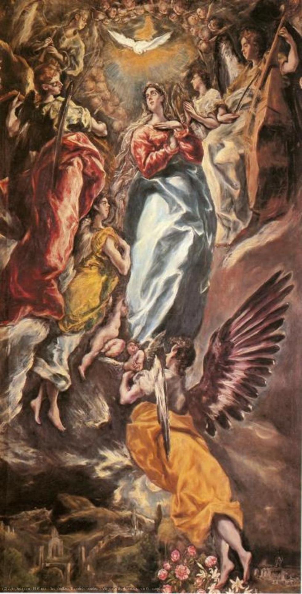 WikiOO.org - Энциклопедия изобразительного искусства - Живопись, Картины  El Greco (Doménikos Theotokopoulos) - Дева Непорочного Зачатия