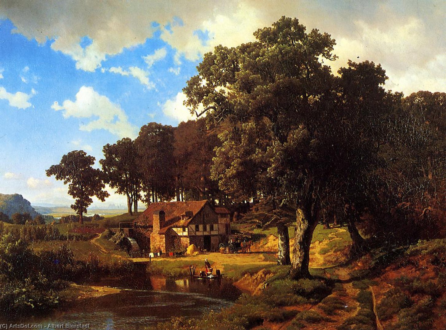 Wikioo.org - Die Enzyklopädie bildender Kunst - Malerei, Kunstwerk von Albert Bierstadt - a rustikal mühle