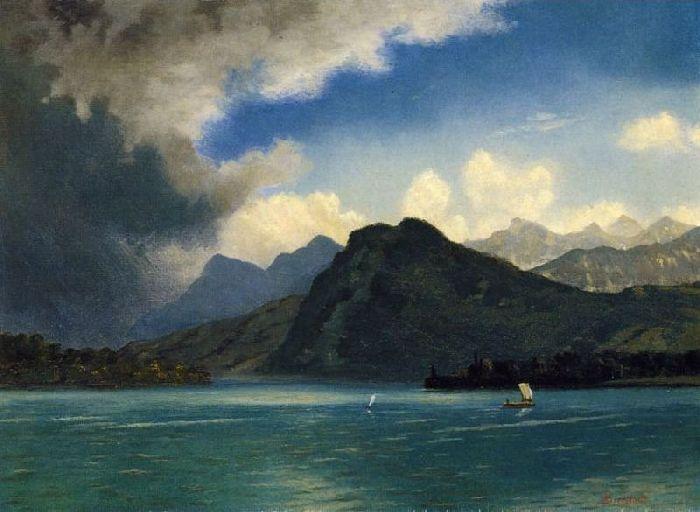 WikiOO.org – 美術百科全書 - 繪畫，作品 Albert Bierstadt - 接近 风暴