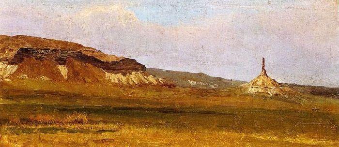 Wikioo.org - The Encyclopedia of Fine Arts - Painting, Artwork by Albert Bierstadt - Chimney Rock