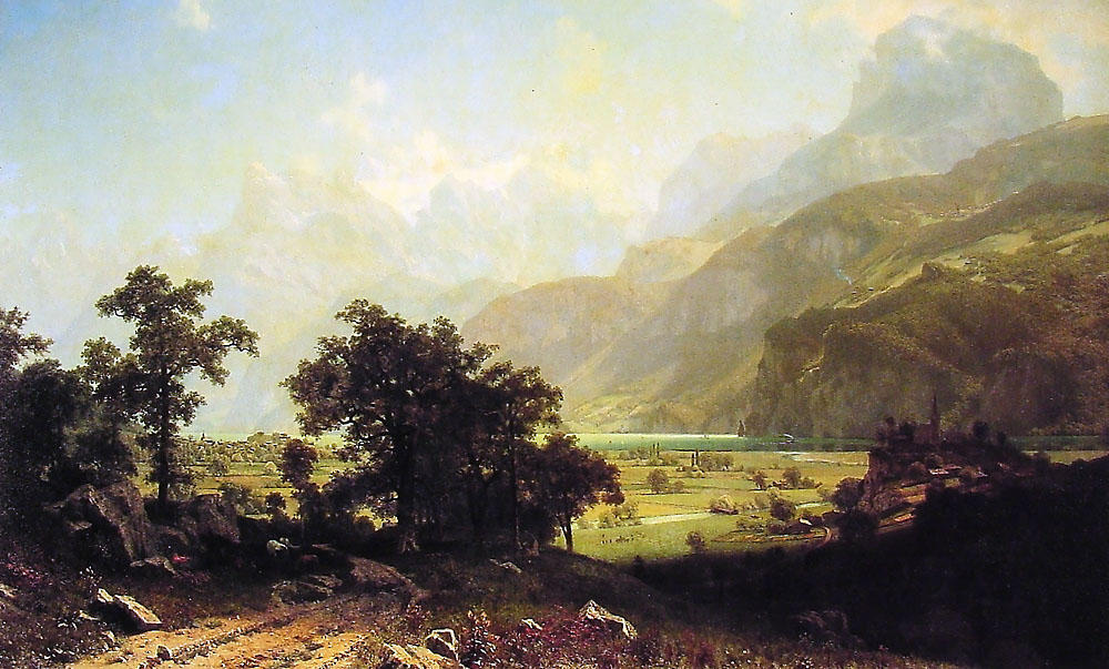 Wikioo.org - The Encyclopedia of Fine Arts - Painting, Artwork by Albert Bierstadt - Lake Lucerne, Switzerland