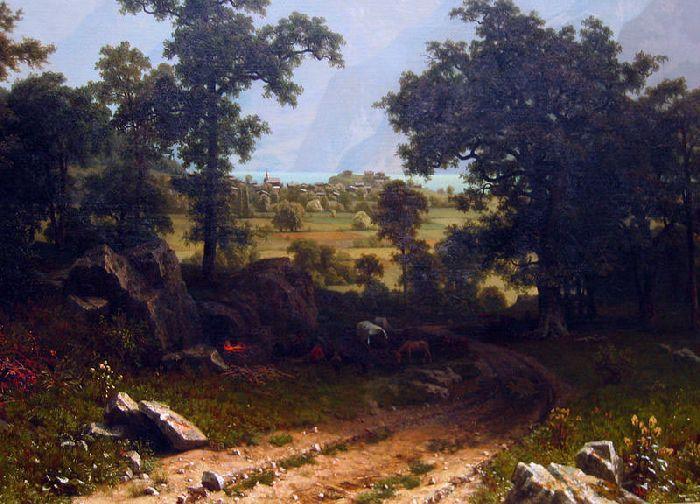 Wikioo.org - The Encyclopedia of Fine Arts - Painting, Artwork by Albert Bierstadt - Lake Lucerne