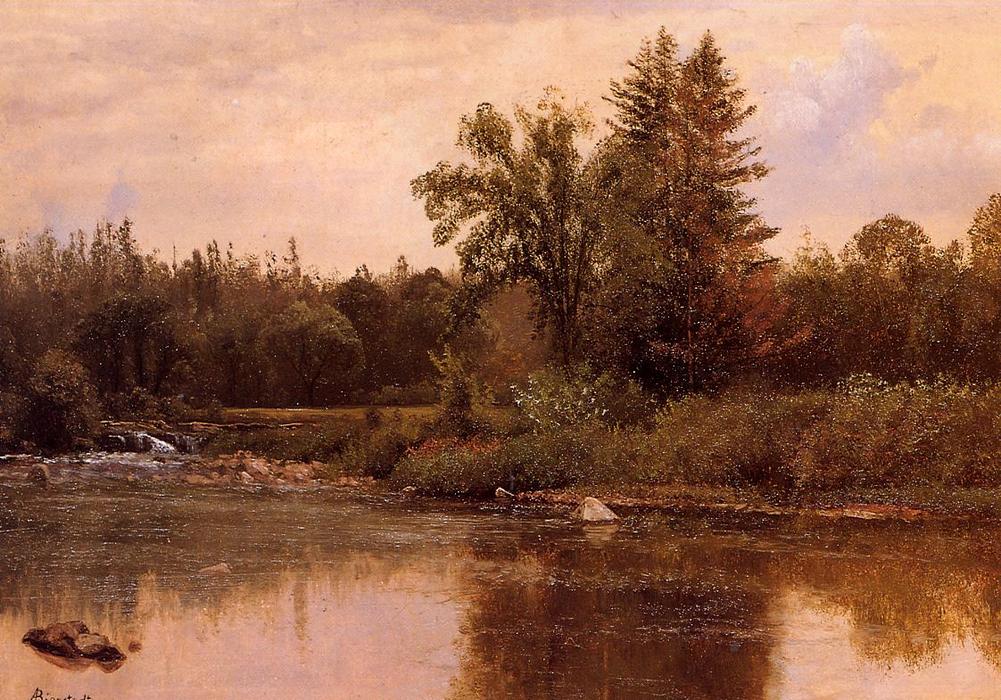 Wikioo.org - The Encyclopedia of Fine Arts - Painting, Artwork by Albert Bierstadt - Landscape, New Hampshire