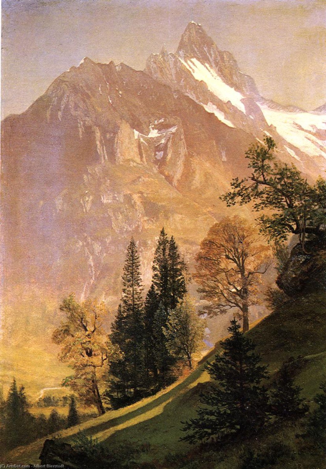 Wikioo.org - The Encyclopedia of Fine Arts - Painting, Artwork by Albert Bierstadt - Mountain Landscape