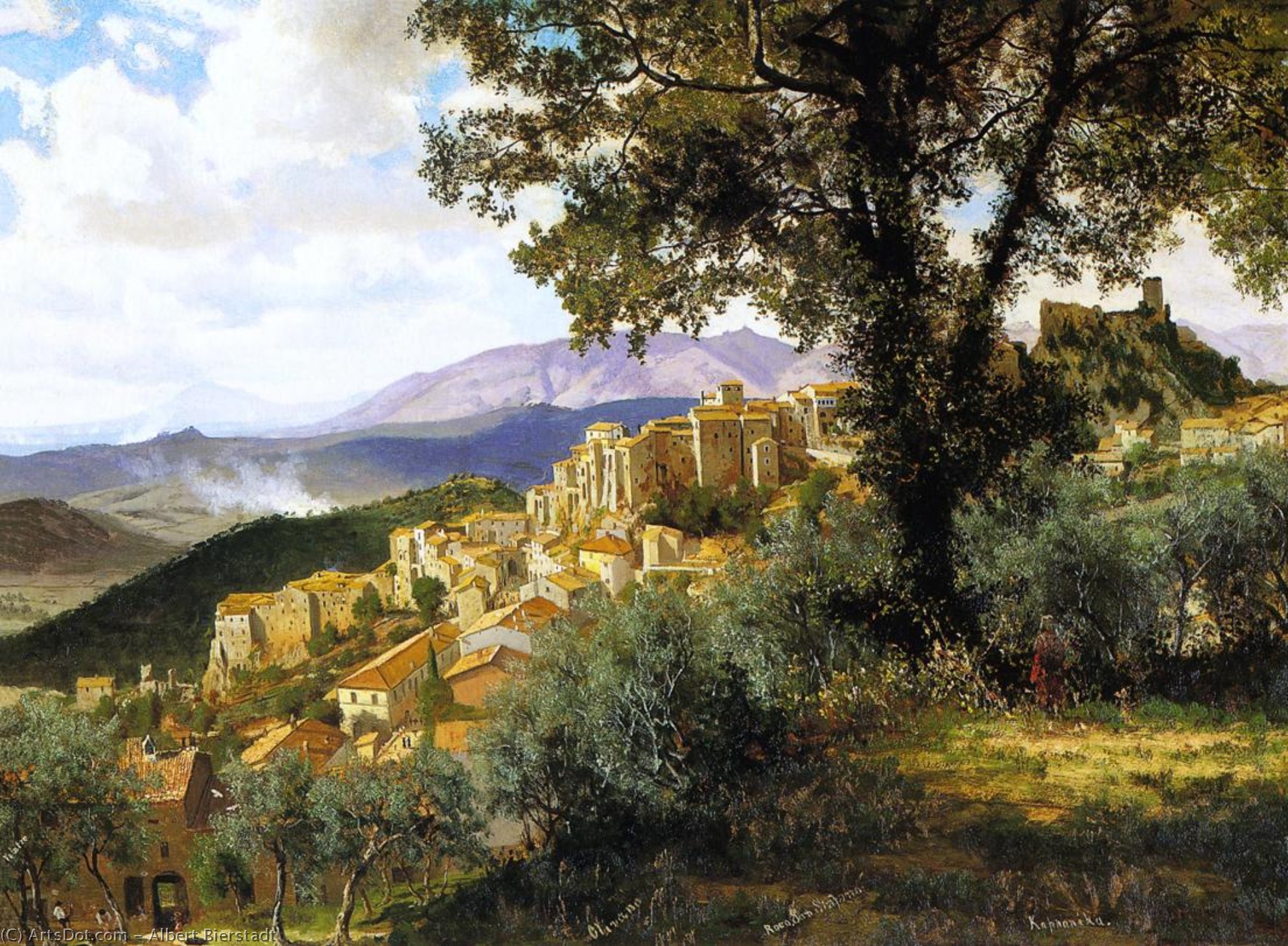 Wikioo.org – L'Enciclopedia delle Belle Arti - Pittura, Opere di Albert Bierstadt - Olevano-large