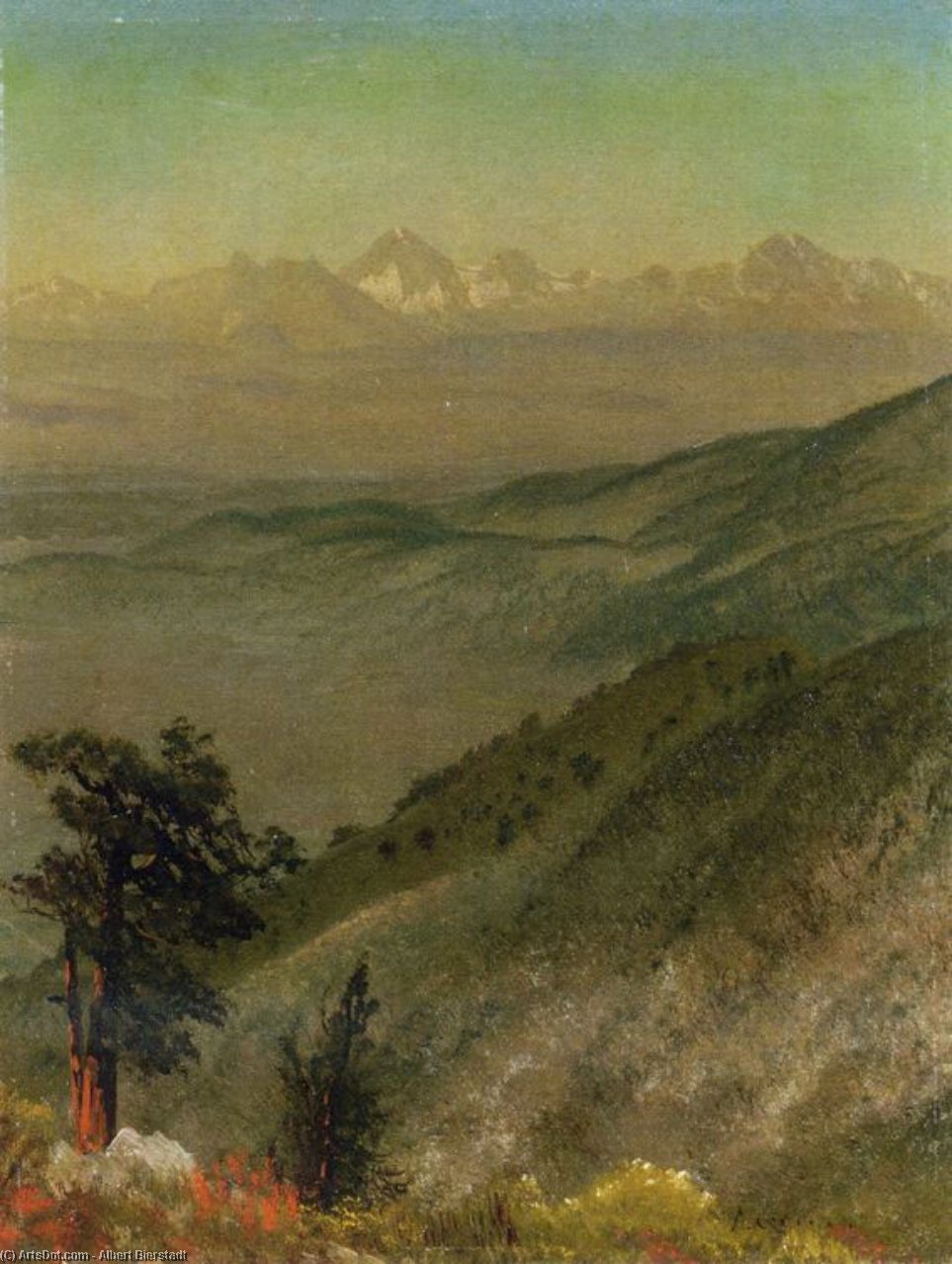 WikiOO.org - 百科事典 - 絵画、アートワーク Albert Bierstadt - ワサッチ山脈
