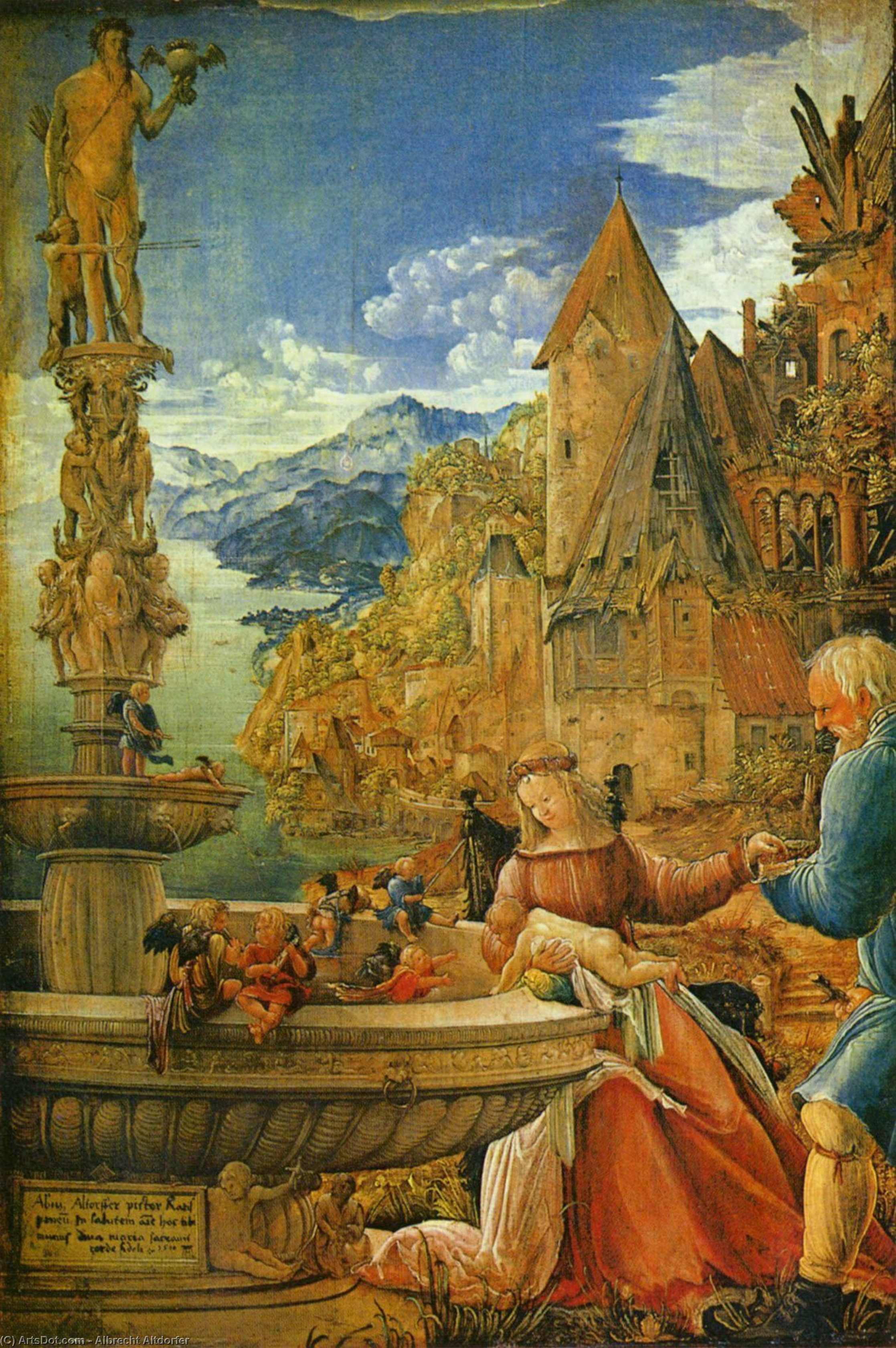 Wikioo.org - The Encyclopedia of Fine Arts - Painting, Artwork by Albrecht Altdorfer - Rest on the Flight
