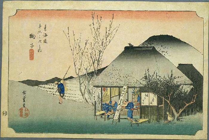 Wikioo.org - The Encyclopedia of Fine Arts - Painting, Artwork by Ando Hiroshige - 20th station, Mariko