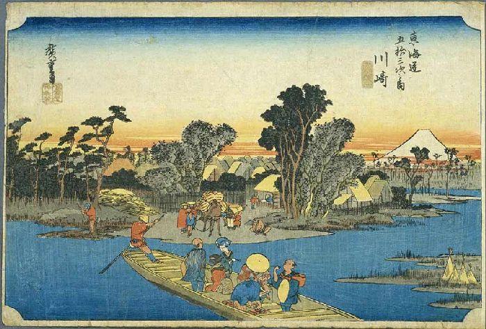 Wikioo.org - The Encyclopedia of Fine Arts - Painting, Artwork by Ando Hiroshige - 2nd station, Kawasaki