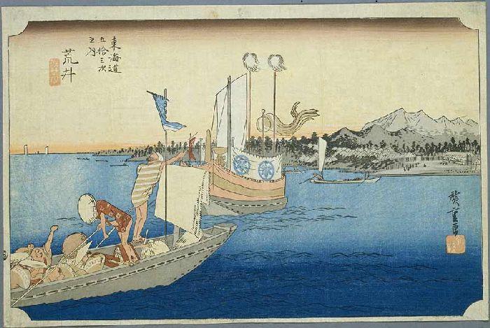 WikiOO.org - אנציקלופדיה לאמנויות יפות - ציור, יצירות אמנות Ando Hiroshige - 31st station, Arai