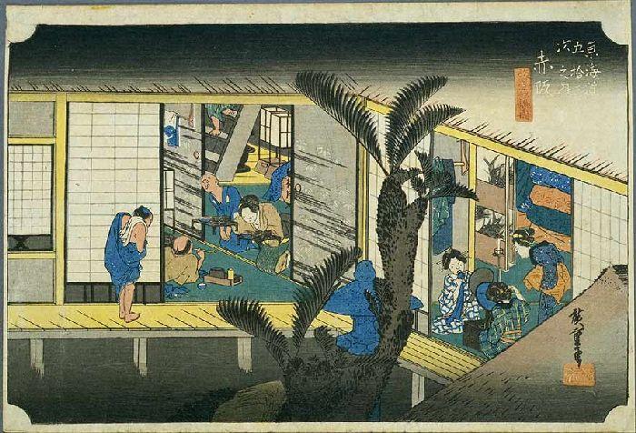 Wikioo.org – L'Encyclopédie des Beaux Arts - Peinture, Oeuvre de Ando Hiroshige - Station 36e, Akasaka