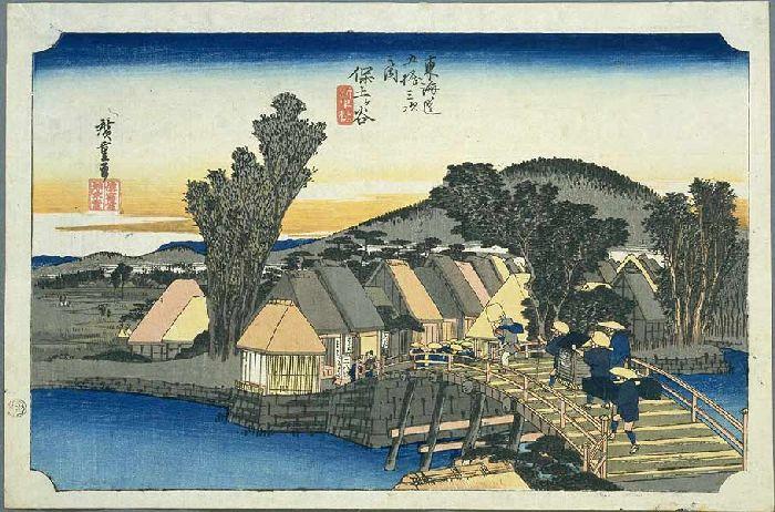 WikiOO.org - 百科事典 - 絵画、アートワーク Ando Hiroshige - 4駅、保土ヶ谷