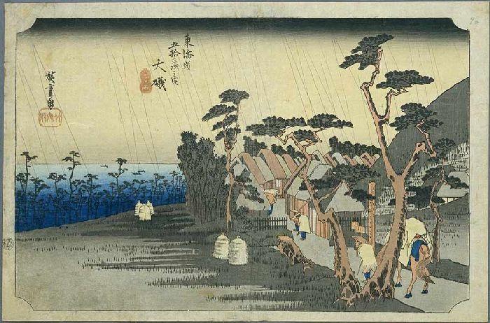 Wikioo.org - สารานุกรมวิจิตรศิลป์ - จิตรกรรม Ando Hiroshige - 8th station, Oiso